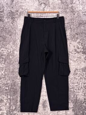 Carbon38 Pants Large Womens Black Cargo Relax Fit